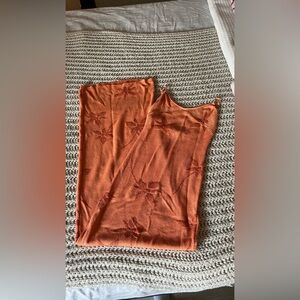 Orange White Fox Slip Dress